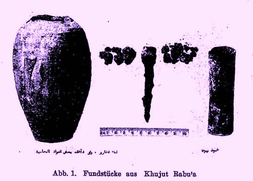 El recipiente medía 13 cm de alto por 4 cm de diámetro, mientras que el cilindro de cobre medía 9 cm de alto por 2,6 cm de diámetro. 