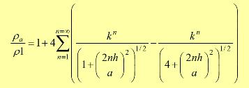 (5) es conocida como la ecuación de TAGG, mediante ésta, TAGG determinó unas curvas maestras que consisten simplemente en darle valores a las variables k, h, y a, obteniendo unos valores de ρa/ρ1 para cada caso.