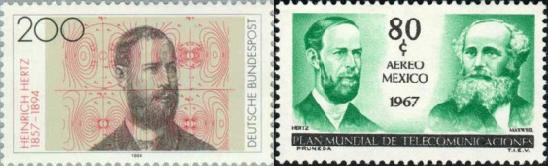 En 1883 Hertz comenzó a interesarse en los estudios realizados diez años antes por el científico escocés James Clerk Maxwell acerca del electromagnetismo.